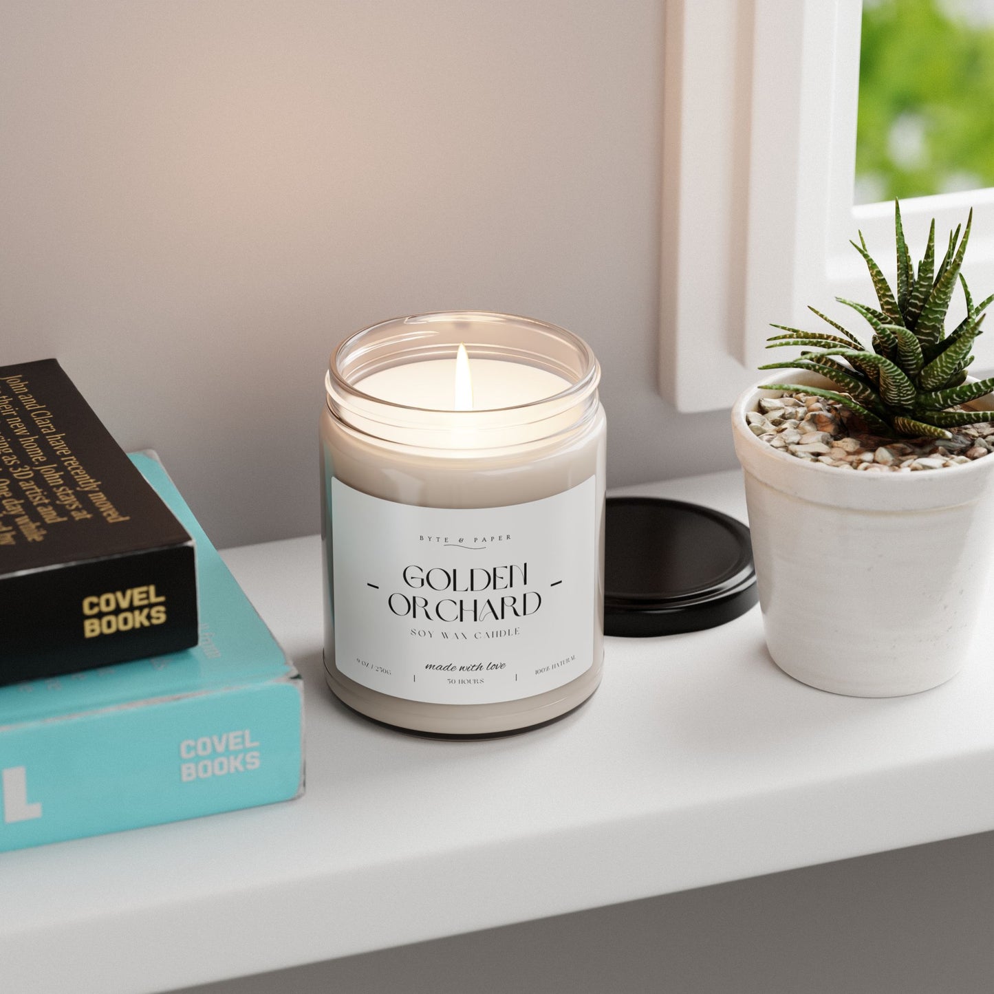 Golden Orchard Candle – Apple Harvest Fall Scented Soy Candle