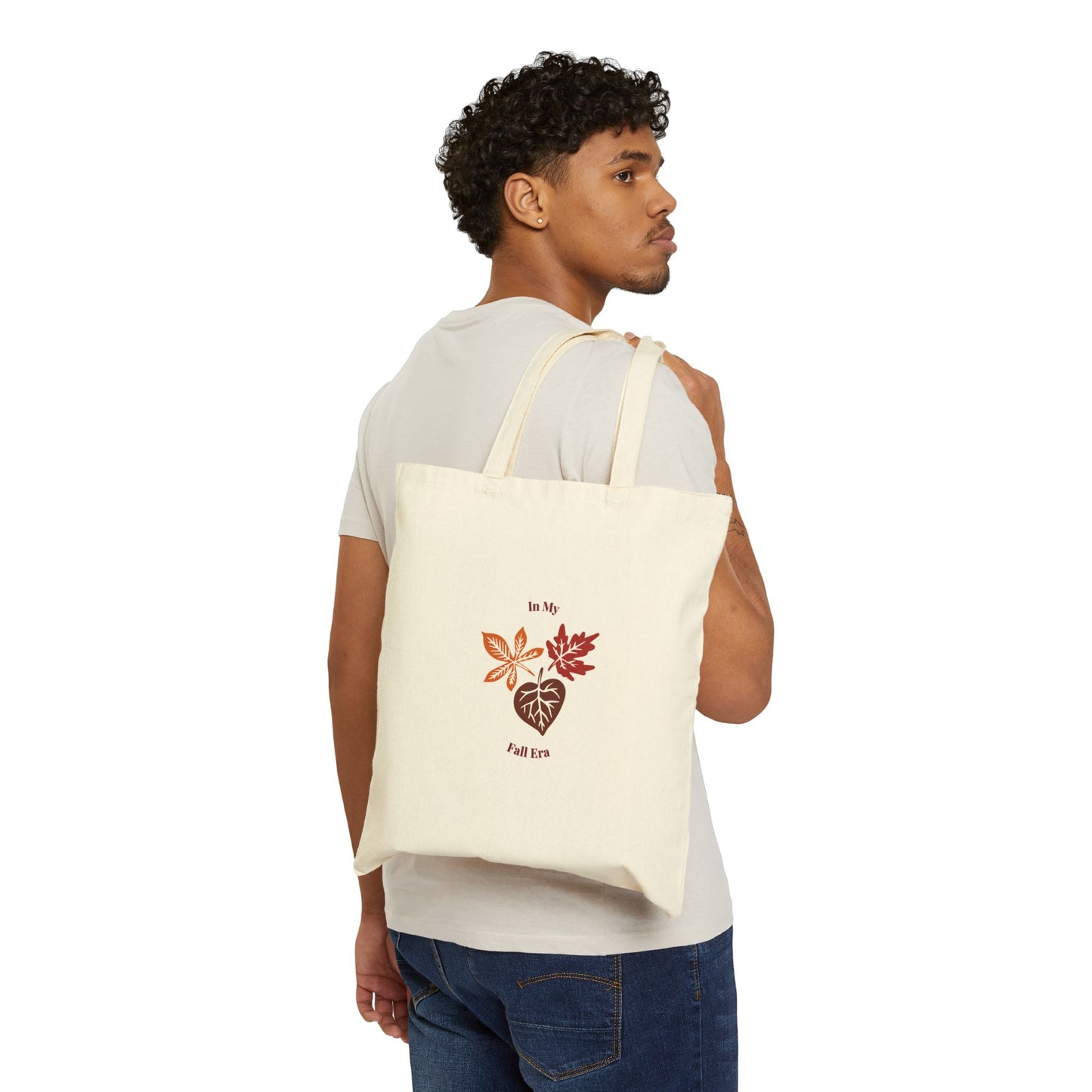 In My Fall Era Tote Bag β Aesthetic Autumn Canvas Bag with Leaves