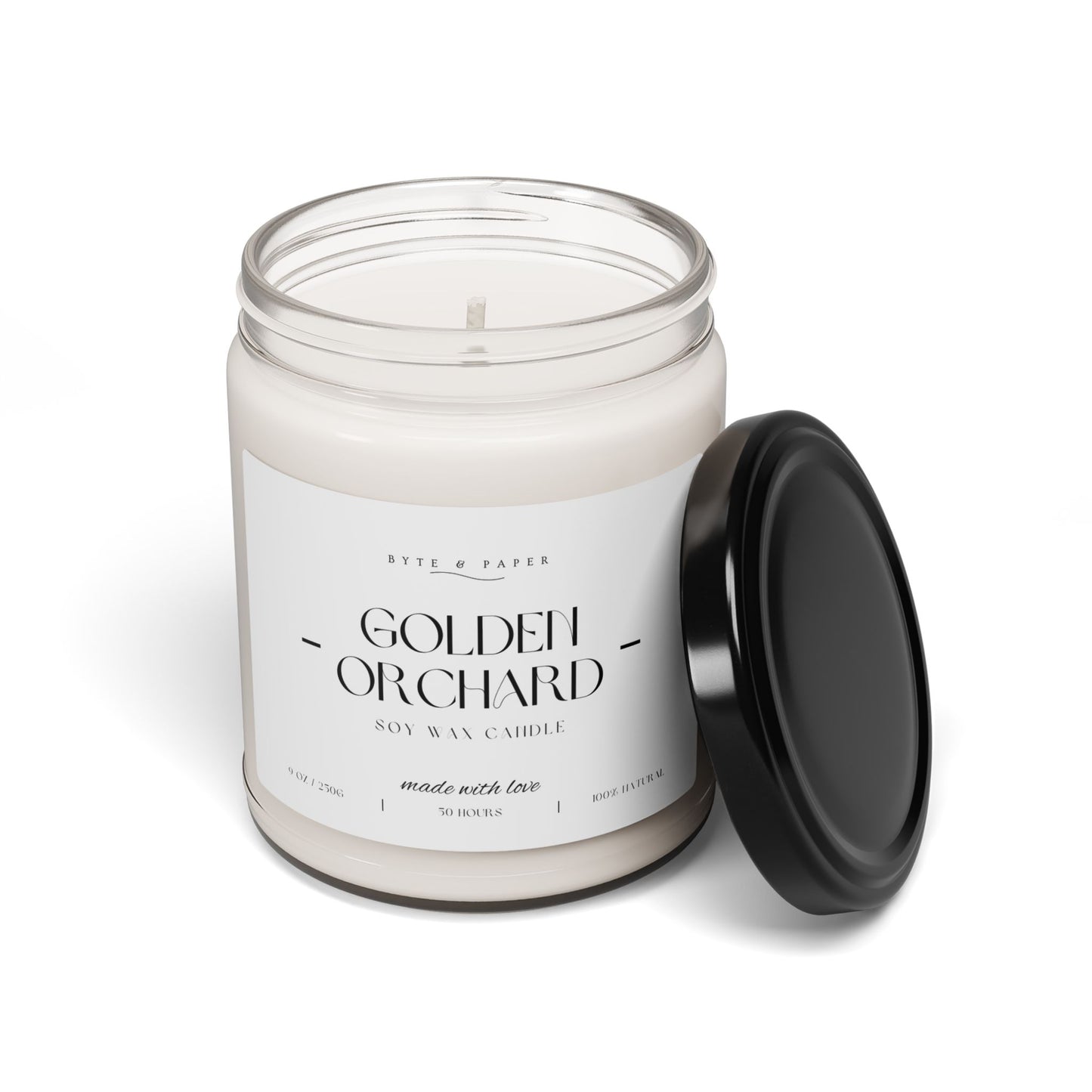 Golden Orchard Candle – Apple Harvest Fall Scented Soy Candle