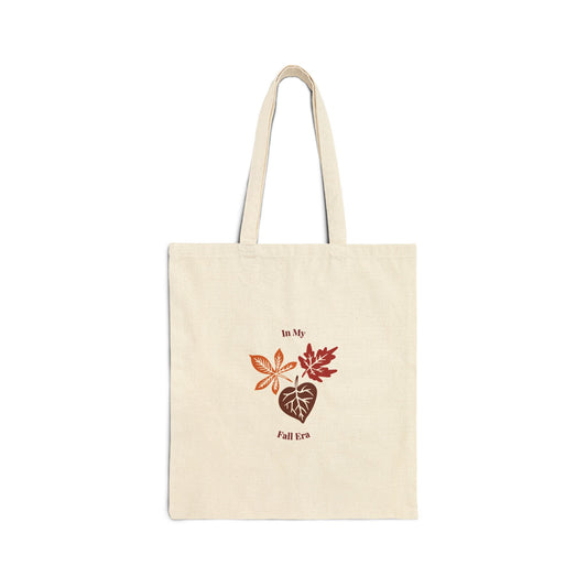In My Fall Era Tote Bag – Aesthetic Autumn Canvas Bag with Leaves