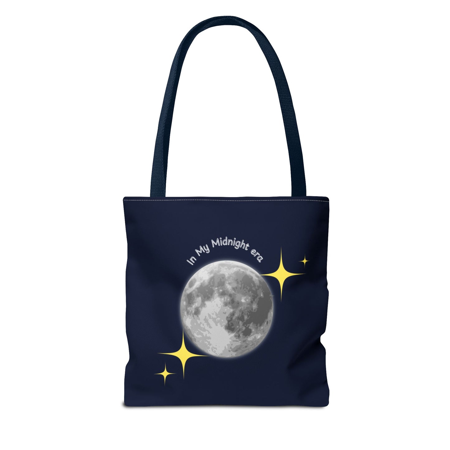 In My Midnight Era Tote Bag – Moon & Stars Aesthetic Reusable Bag