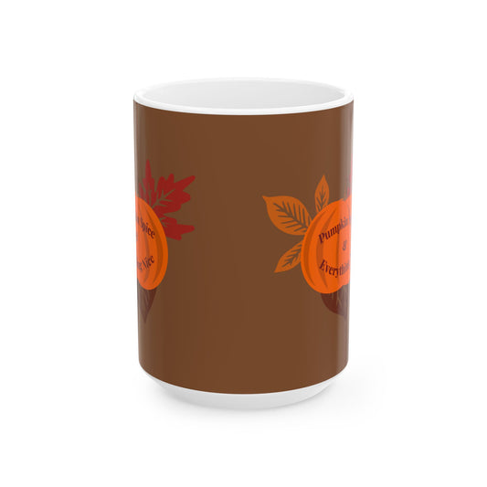 Autumn Pumpkin Spice Mug | Cozy Ceramic Coffee Cup for Fall, Hot Drink Lover, Halloween Decor, Gift Idea