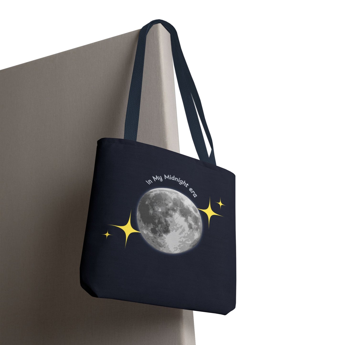 In My Midnight Era Tote Bag – Moon & Stars Aesthetic Reusable Bag