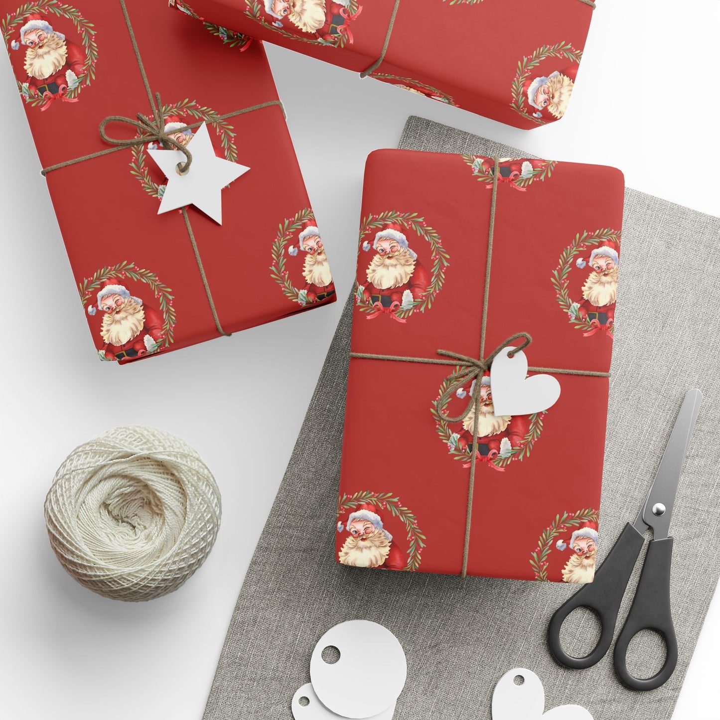 🎅 Vintage Santa Wrapping Paper | Classic Red Christmas Gift Wrap