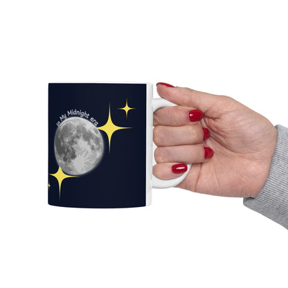In My Midnight Era Mug – Celestial Moon & Stars Coffee Cup