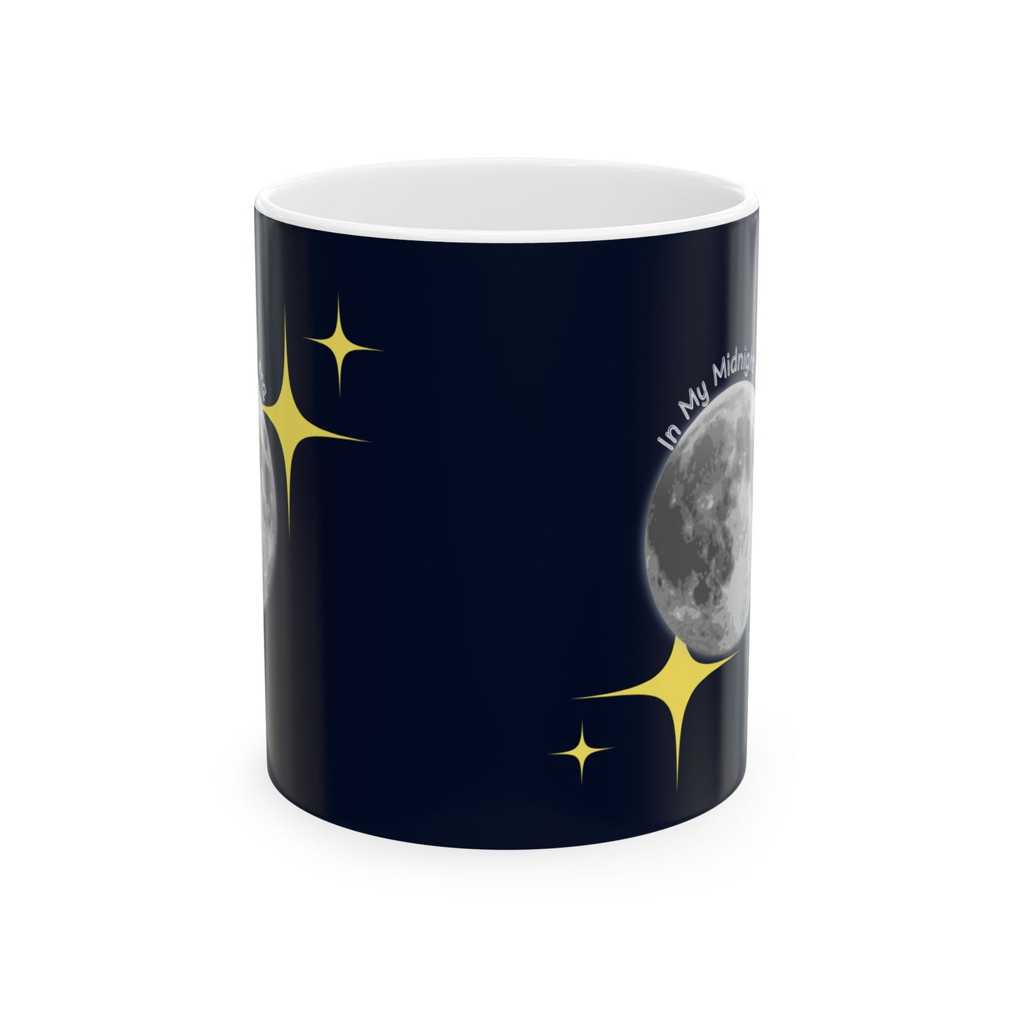 In My Midnight Era Mug – Celestial Moon & Stars Coffee Cup