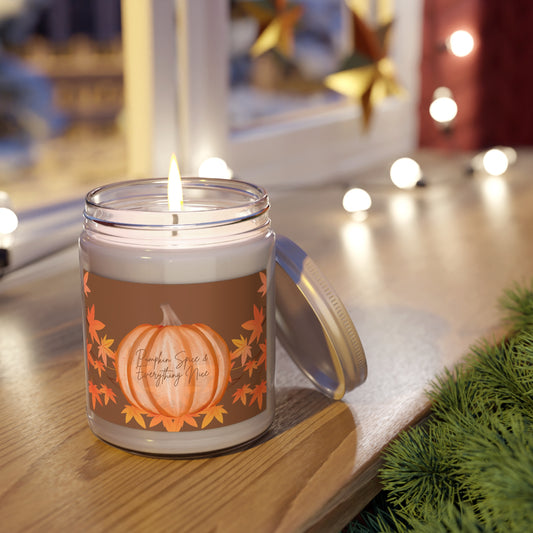 Pumpkin Spice & Everything Nice Candle – Cozy Fall Scented Soy Candle | Byte & Paper