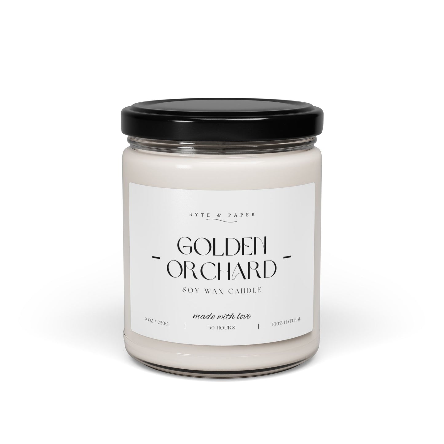 Golden Orchard Candle – Apple Harvest Fall Scented Soy Candle
