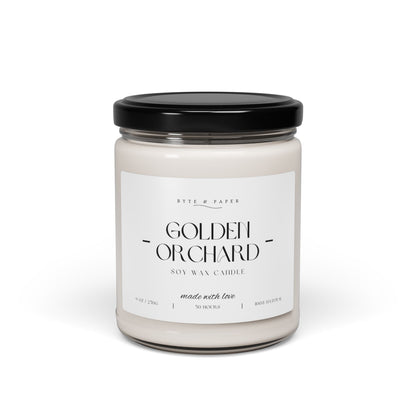 Golden Orchard Candle – Apple Harvest Fall Scented Soy Candle