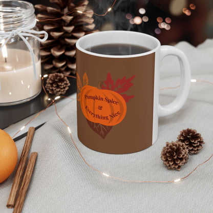 Autumn Pumpkin Spice Mug | Cozy Ceramic Coffee Cup for Fall, Hot Drink Lover, Halloween Decor, Gift Idea
