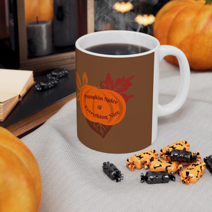 Autumn Pumpkin Spice Mug | Cozy Ceramic Coffee Cup for Fall, Hot Drink Lover, Halloween Decor, Gift Idea