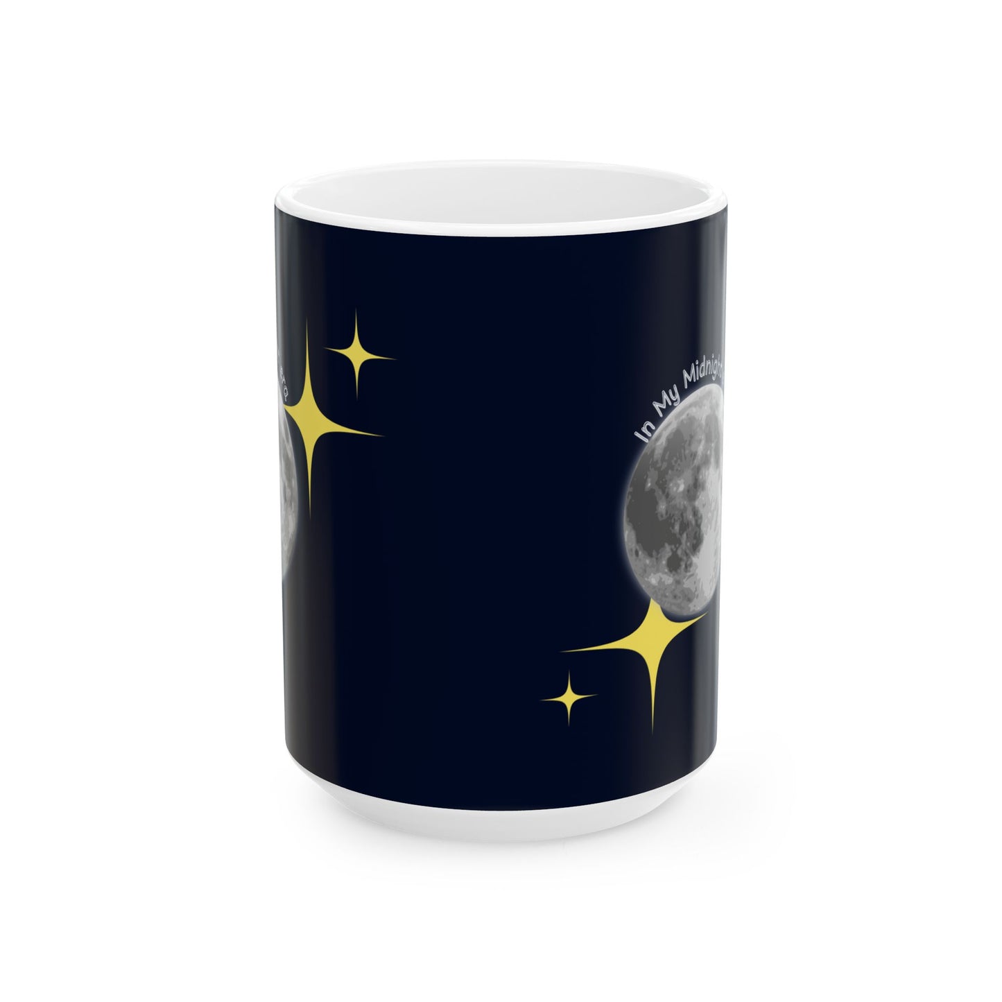 In My Midnight Era Mug – Celestial Moon & Stars Coffee Cup
