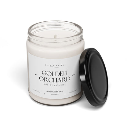 Golden Orchard Candle – Apple Harvest Fall Scented Soy Candle