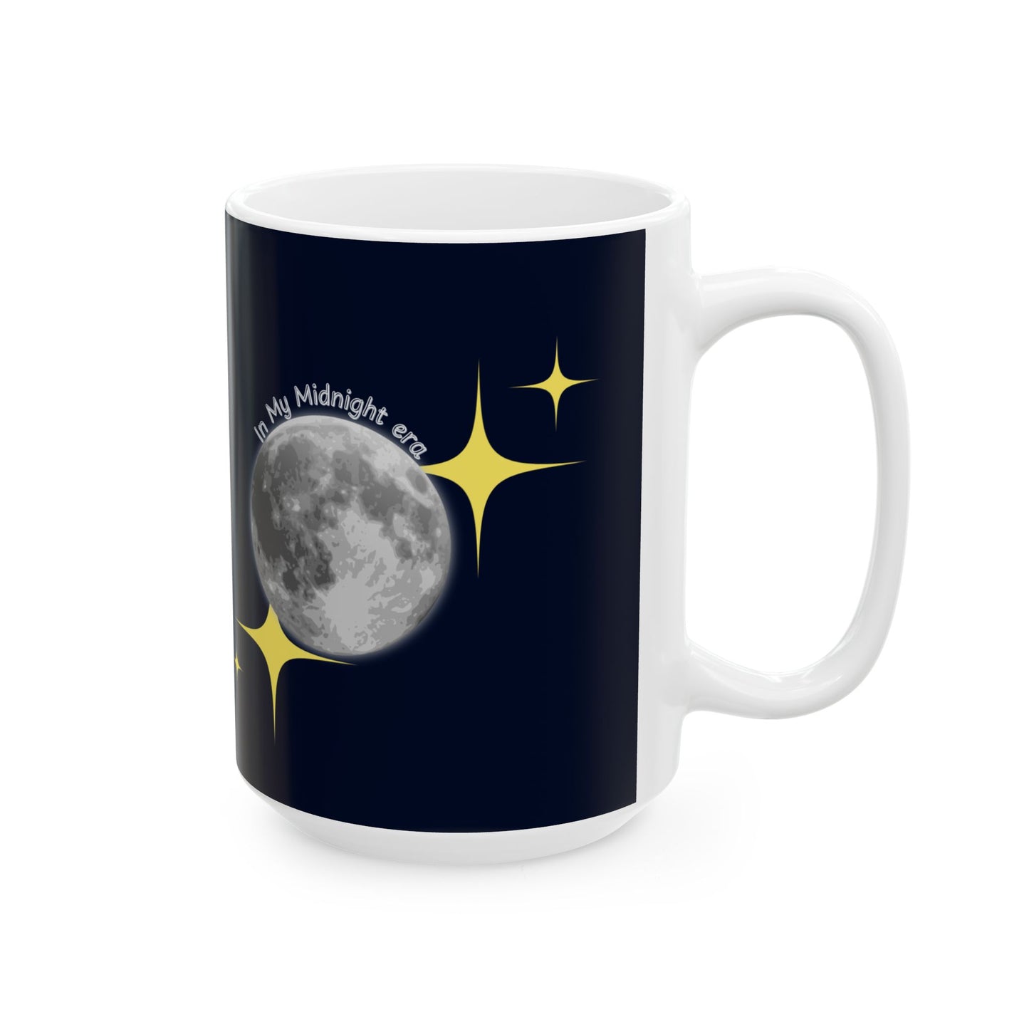 In My Midnight Era Mug – Celestial Moon & Stars Coffee Cup