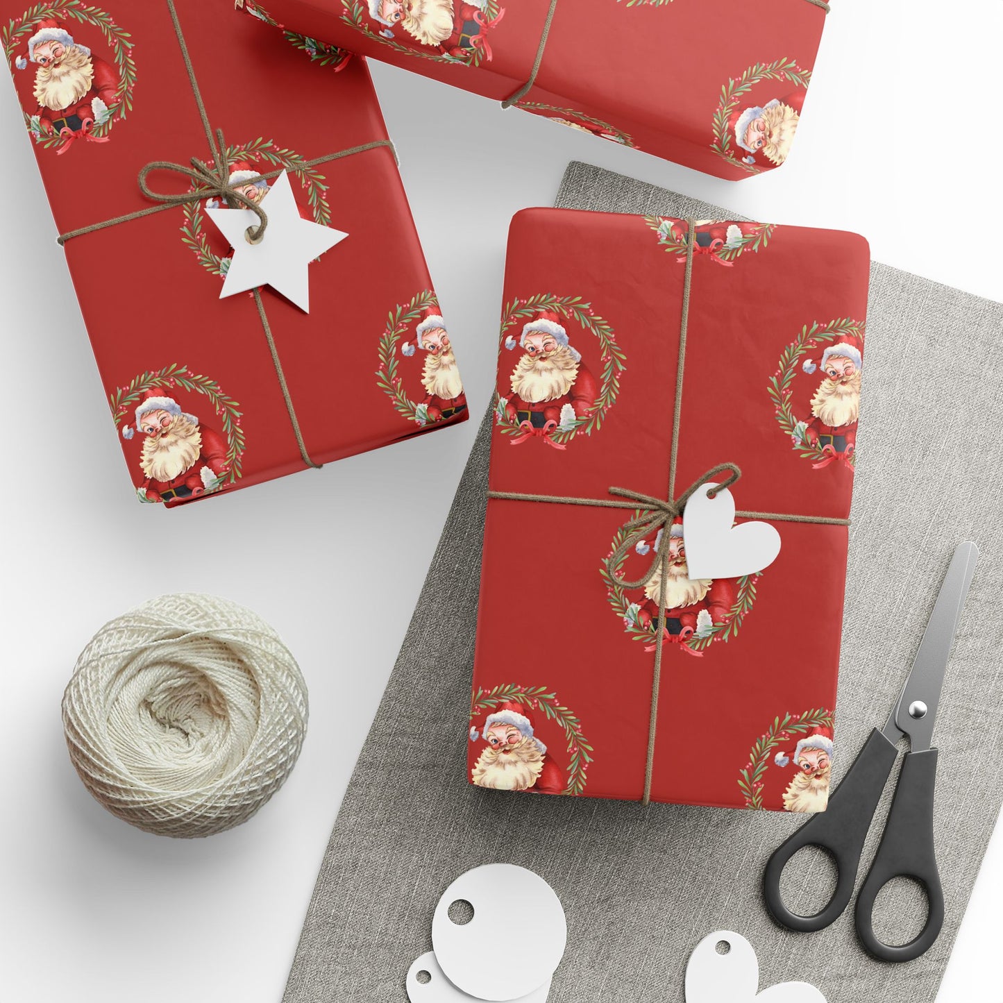 🎅 Vintage Santa Wrapping Paper | Classic Red Christmas Gift Wrap
