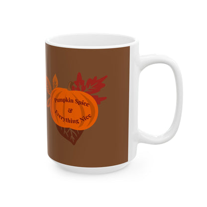 Autumn Pumpkin Spice Mug | Cozy Ceramic Coffee Cup for Fall, Hot Drink Lover, Halloween Decor, Gift Idea