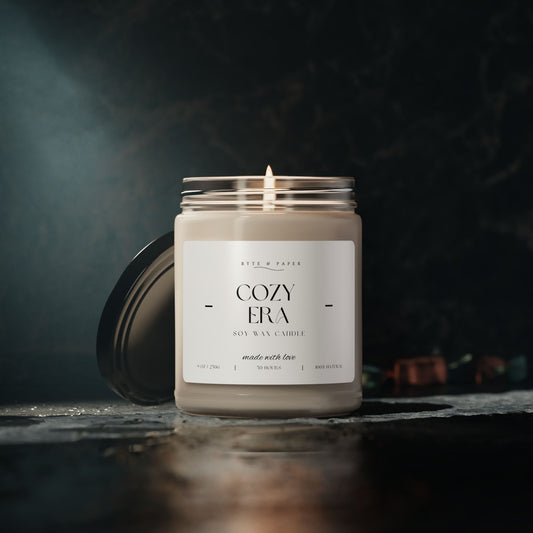 Cozy Era Candle – Cinnamon Vanilla Fall Scented Soy Candle