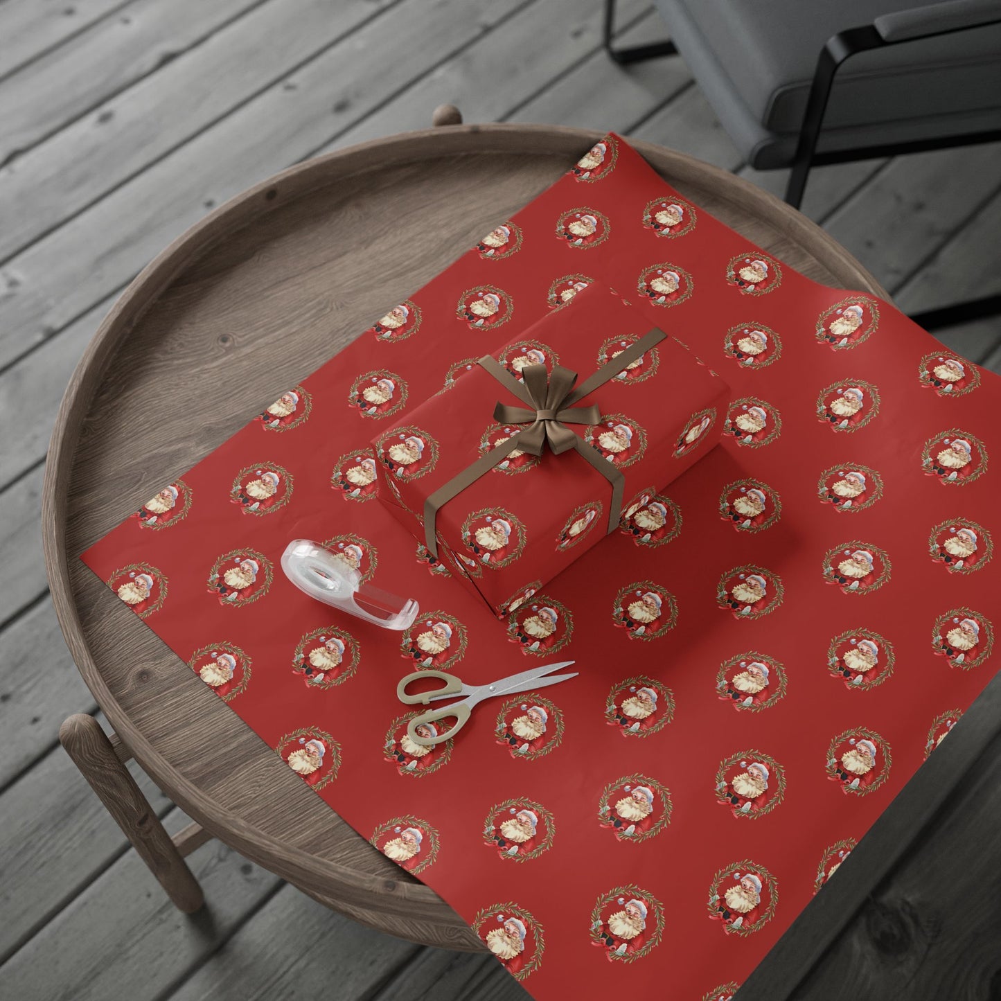 🎅 Vintage Santa Wrapping Paper | Classic Red Christmas Gift Wrap