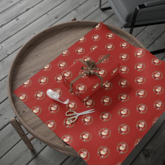 🎅 Vintage Santa Wrapping Paper | Classic Red Christmas Gift Wrap