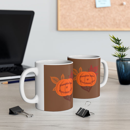 Autumn Pumpkin Spice Mug | Cozy Ceramic Coffee Cup for Fall, Hot Drink Lover, Halloween Decor, Gift Idea